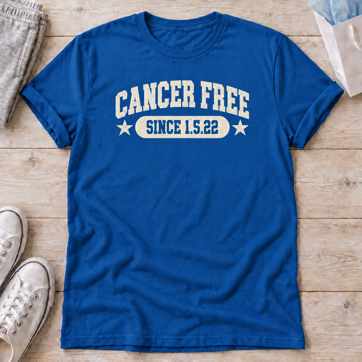 Cancer Free Date Shirt — Royal
