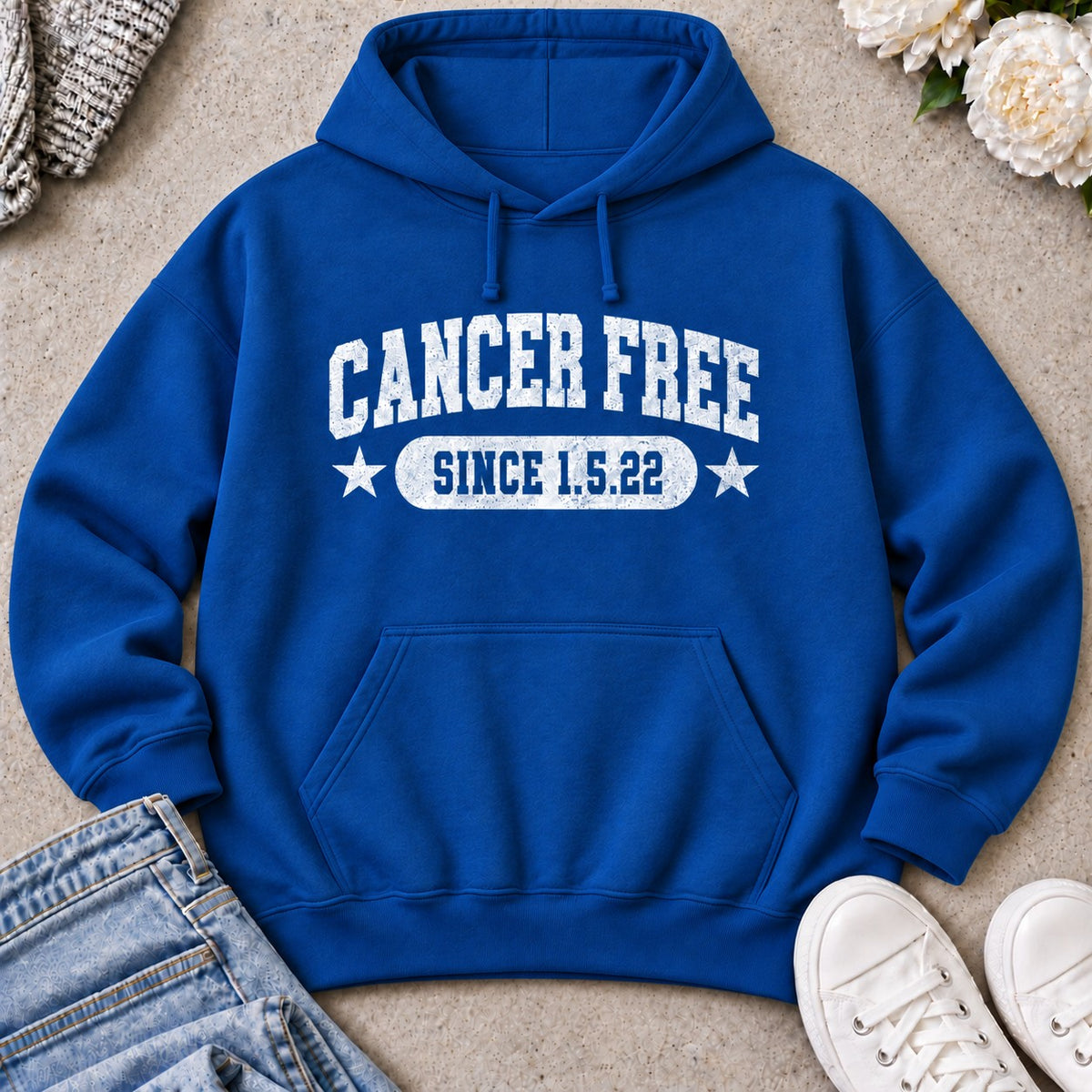 Personalized Cancer Free Celebration Hoodie — Royal