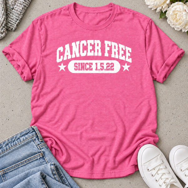Personalized Cancer Free Celebration Shirt — Heather Heliconia