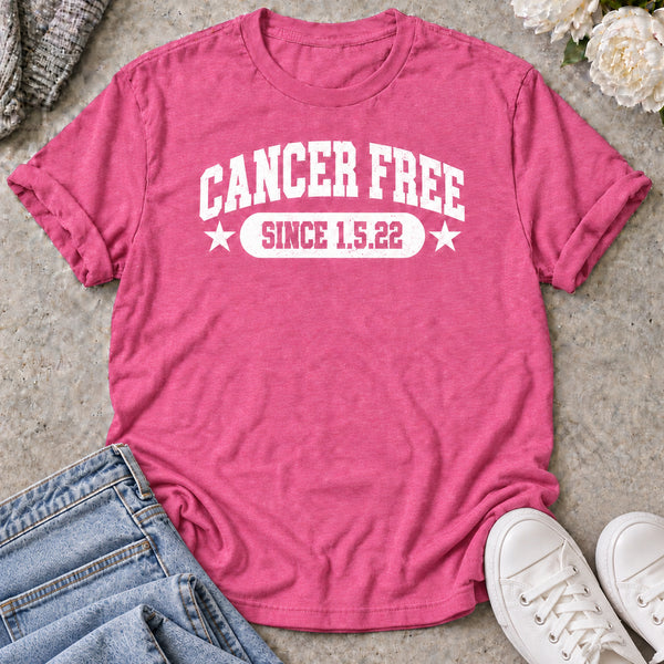 Personalized Cancer Free Celebration Shirt — Heather Heliconia