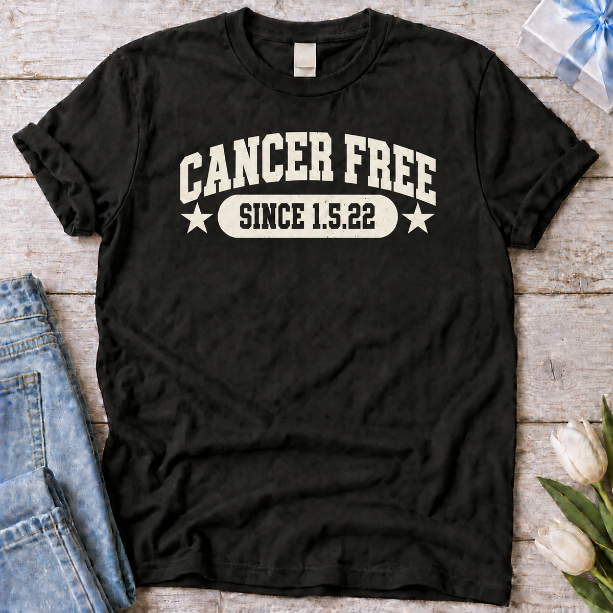 Cancer Free Date Shirt — Black