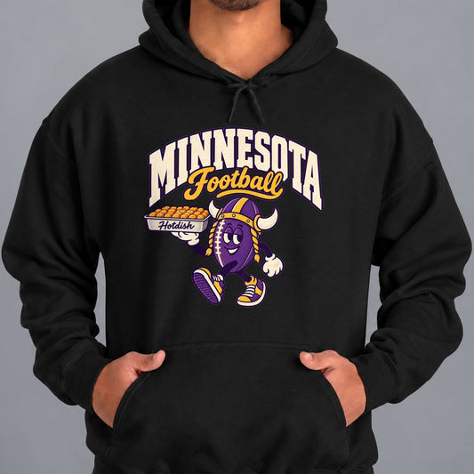 Minnesota Football Retro Mascot Hoodie in Black