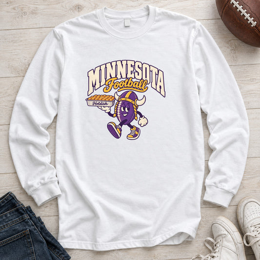 Minnesota Football Retro Mascot Long Sleeve in White