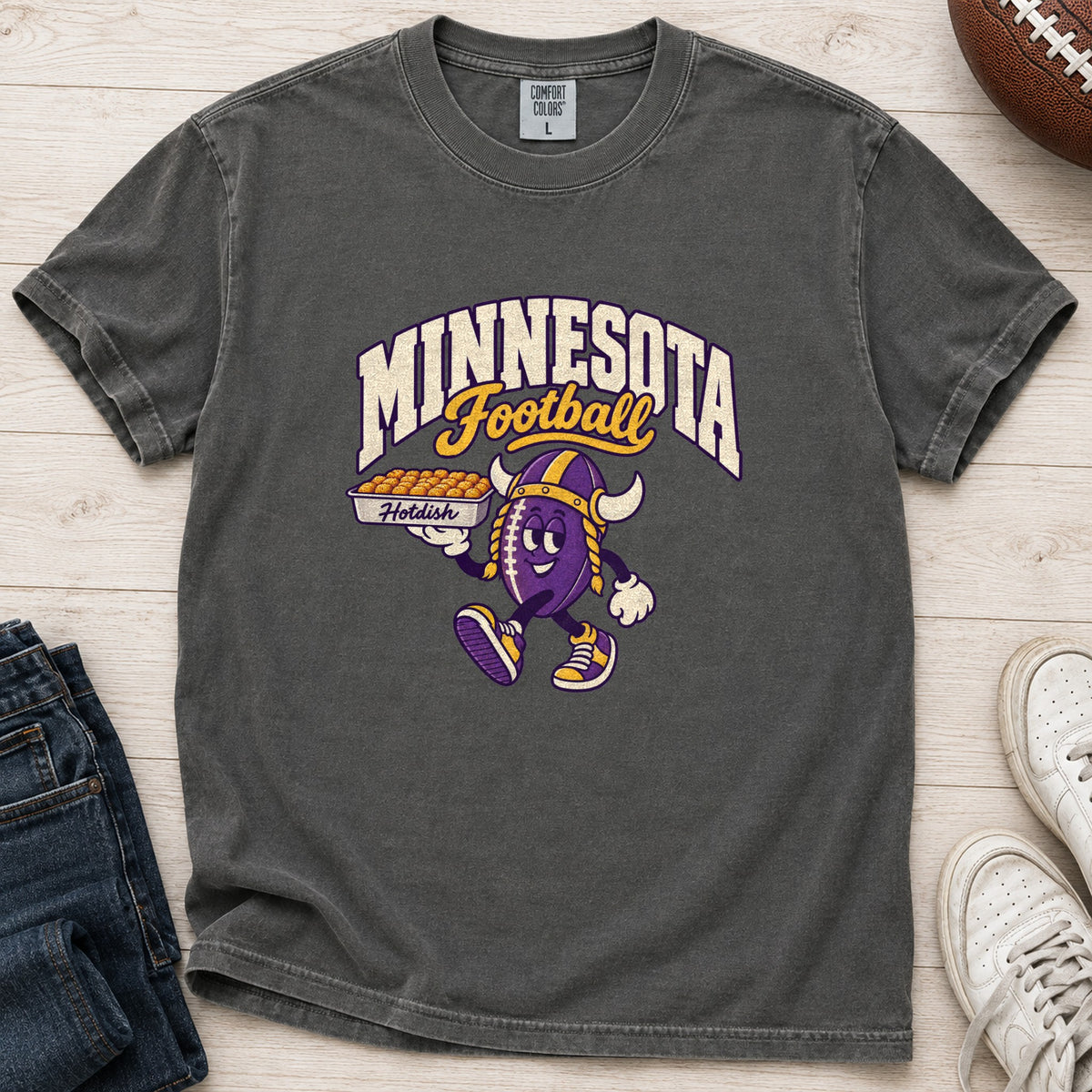 Minnesota Football Retro Mascot T-Shirt in Comfort Colors Pepper
