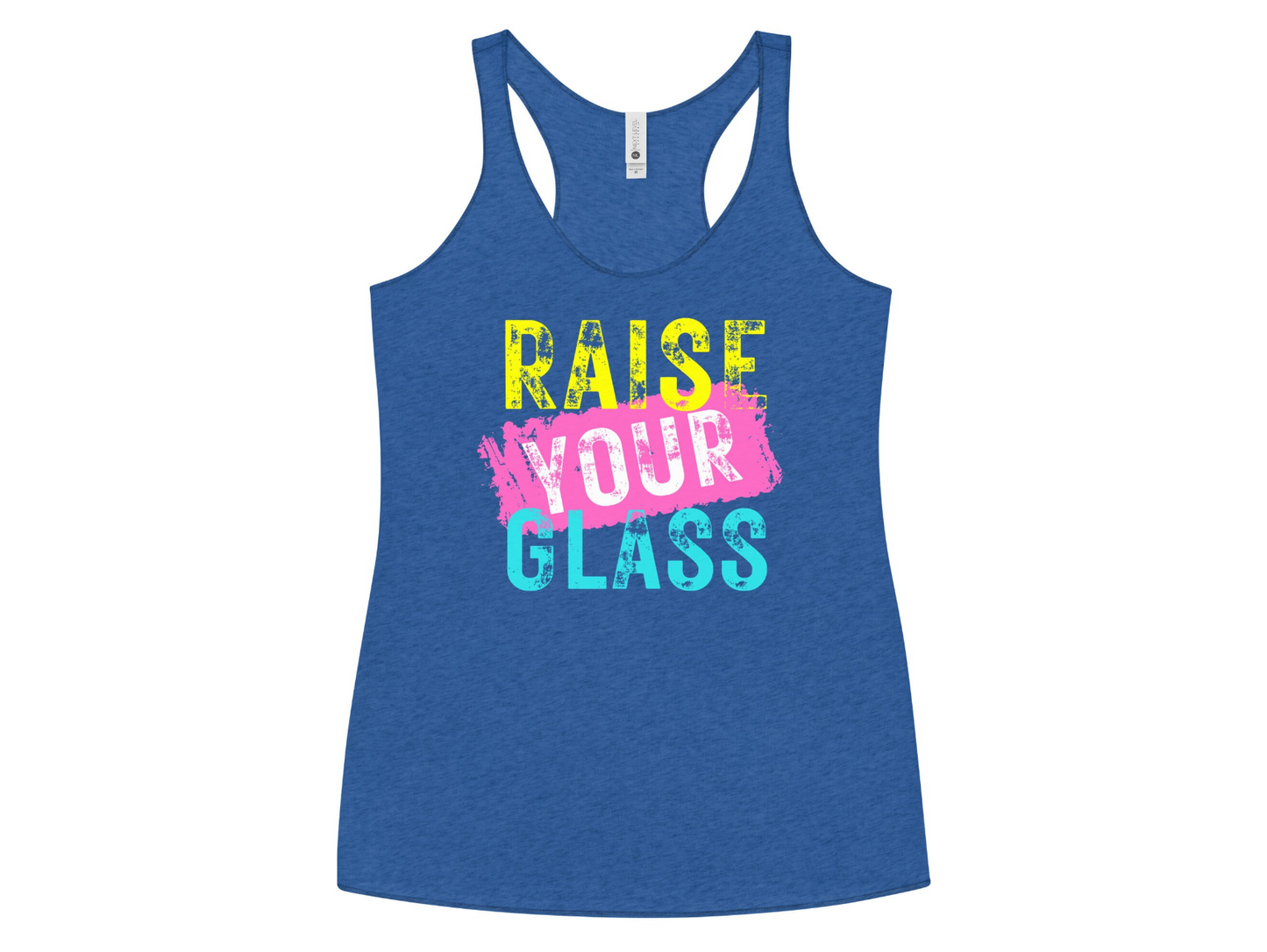 Fun Pink Concert Women's Racerback Tank - Raise Your Glass - P!nk Concert, 2000's Music, Vintage Tank, Pop Rock Concert, Pink Fan Shirt, Next Level Women's Racerback Tank