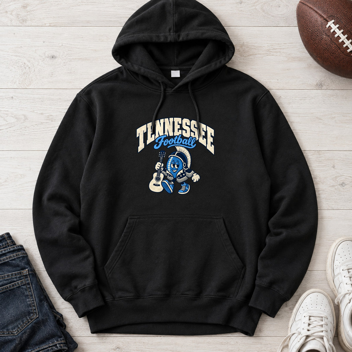 Tennessee Football Retro Mascot Hoodie in Black
