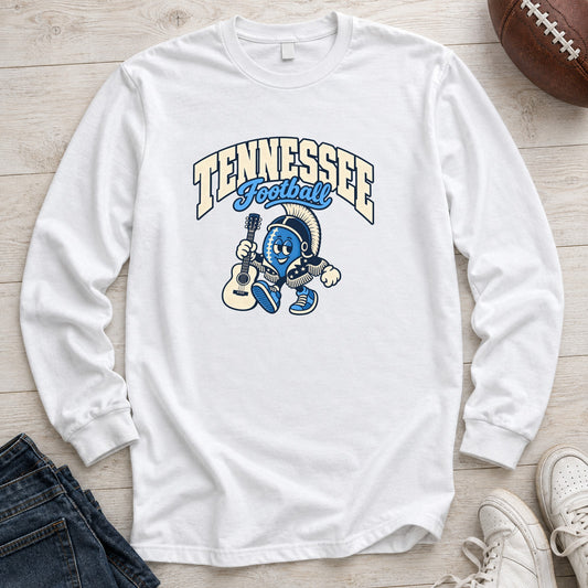 Tennessee Football Retro Mascot Long Sleeve in White
