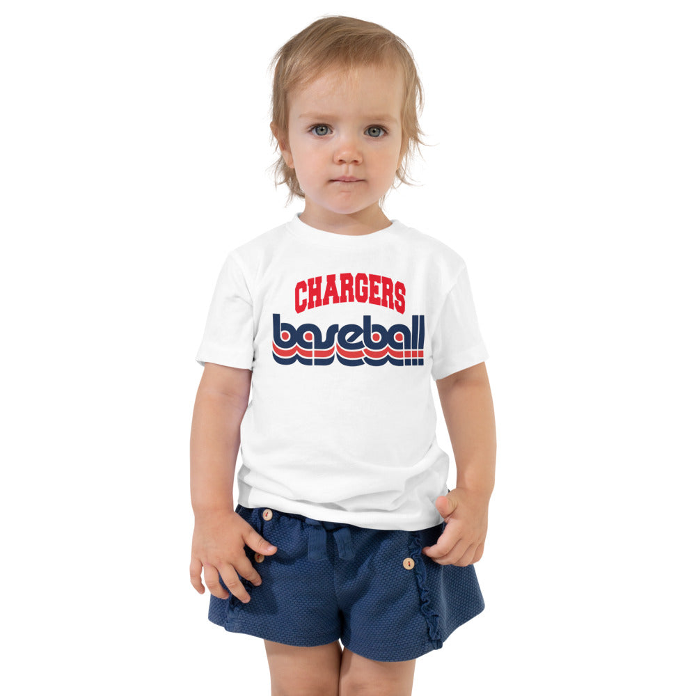 Chargers Baseball toddler tee, front design