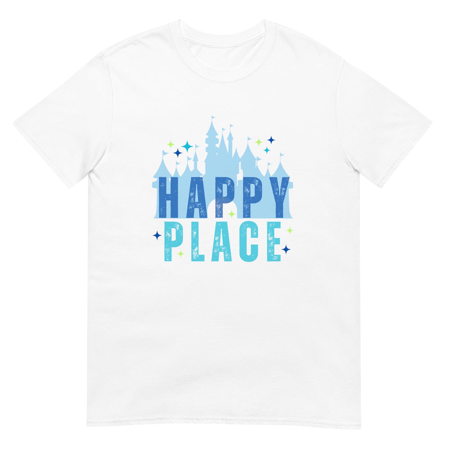 Interactive Disneyland T-Shirt - Fun Word Search Puzzle on Back - Disney Is My Happy Place, Unisex Gildan Softstyle T-Shirt